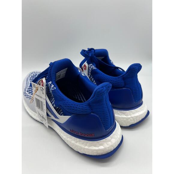 adidas Ultraboost 1.0 Cloud White Royal Blue Running Shoes IH3018 Men's Size 7.5 - Picture 9 of 12